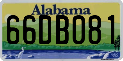AL license plate 66DB081