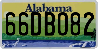 AL license plate 66DB082