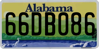 AL license plate 66DB086