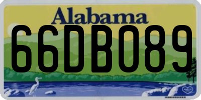 AL license plate 66DB089