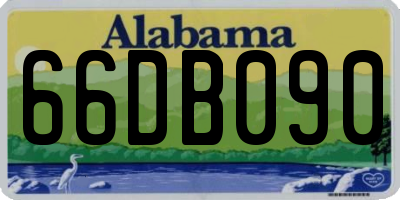 AL license plate 66DB090