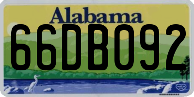 AL license plate 66DB092