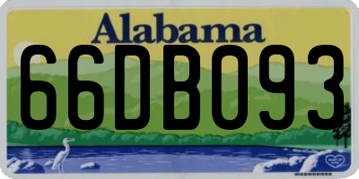 AL license plate 66DB093
