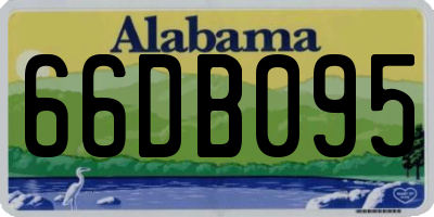 AL license plate 66DB095