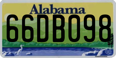 AL license plate 66DB098
