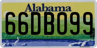 AL license plate 66DB099