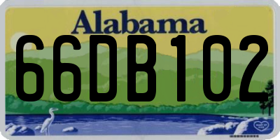 AL license plate 66DB102