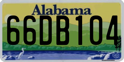 AL license plate 66DB104