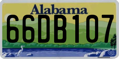 AL license plate 66DB107