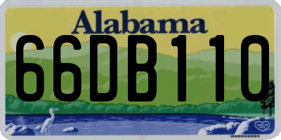 AL license plate 66DB110