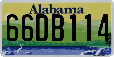 AL license plate 66DB114