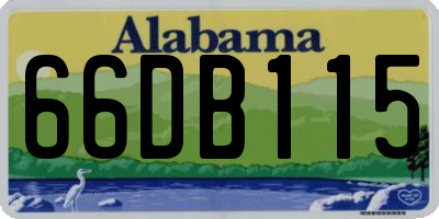 AL license plate 66DB115