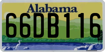 AL license plate 66DB116