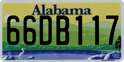 AL license plate 66DB117