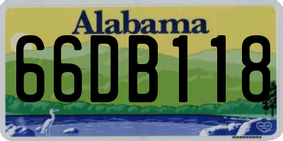 AL license plate 66DB118