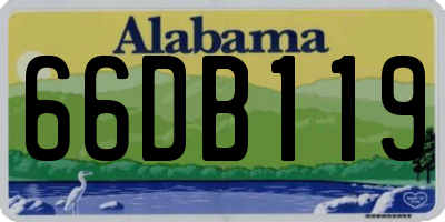 AL license plate 66DB119