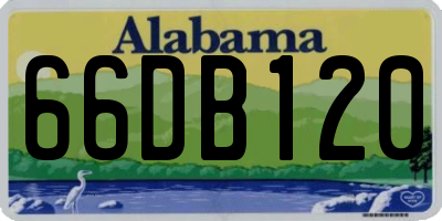 AL license plate 66DB120