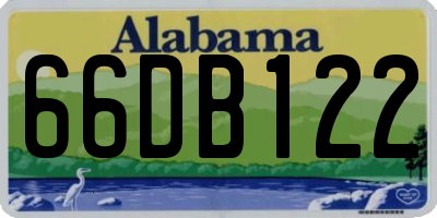 AL license plate 66DB122