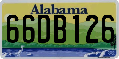 AL license plate 66DB126