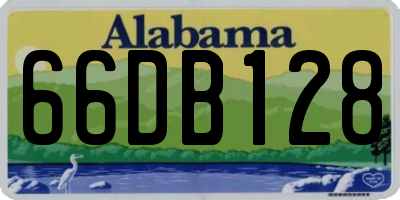 AL license plate 66DB128