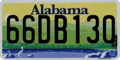 AL license plate 66DB130