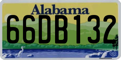AL license plate 66DB132