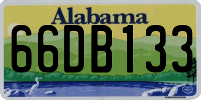 AL license plate 66DB133
