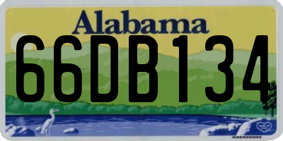 AL license plate 66DB134