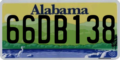 AL license plate 66DB138