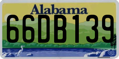 AL license plate 66DB139