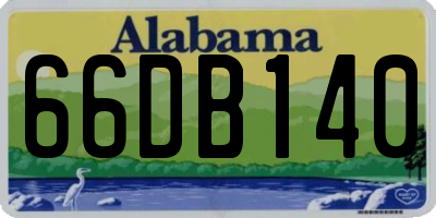 AL license plate 66DB140