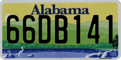 AL license plate 66DB141