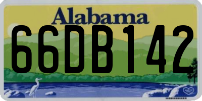 AL license plate 66DB142