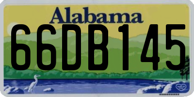 AL license plate 66DB145