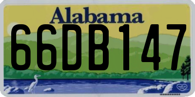 AL license plate 66DB147