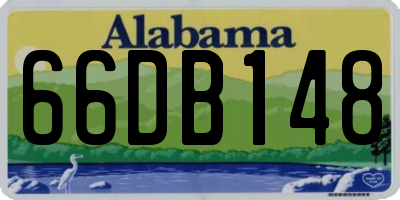 AL license plate 66DB148