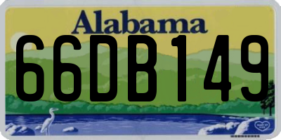 AL license plate 66DB149