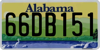 AL license plate 66DB151
