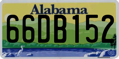 AL license plate 66DB152