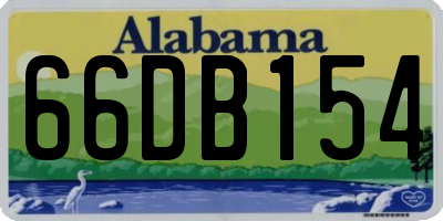 AL license plate 66DB154