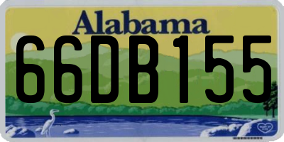 AL license plate 66DB155
