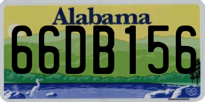 AL license plate 66DB156