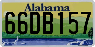 AL license plate 66DB157