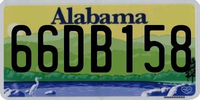 AL license plate 66DB158