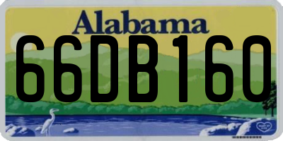 AL license plate 66DB160