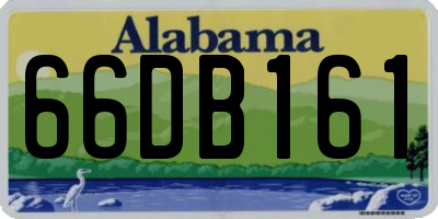 AL license plate 66DB161