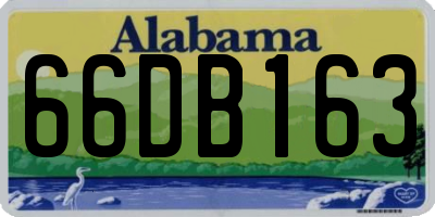 AL license plate 66DB163