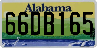 AL license plate 66DB165