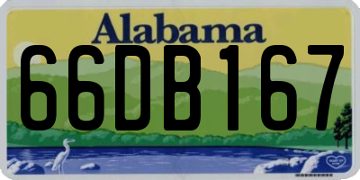 AL license plate 66DB167
