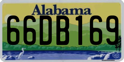 AL license plate 66DB169